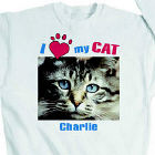 I Love My Cat Personalized Photo Sweatshirt